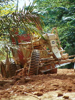 An armoured MgM construction vehicle